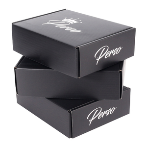 Boîte d'emballage en carton ondulé noire personnalisée avec impression <span class=keywords><strong>de</strong></span> logo UV pliable <span class=keywords><strong>à</strong></span> bon prix - Product Image 5