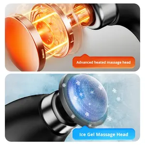 Pistola de Masaje Profesional Portátil 2025, Plegable, con 10 Cabezales, Vibración, Calor y Frío, Terapia de Percusión, Pantalla LCD, Mini Pistola de Fascia - Product Image 4