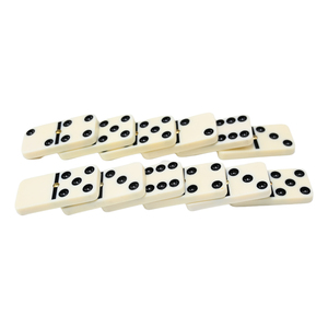 Jeu de dominos en acrylique personnalisé <span class=keywords><strong>à</strong></span> 5 couches de qualité supérieure vente en gros en vrac <span class=keywords><strong>Domino</strong></span> en acrylique laminé noir blanc jeu de société de puzzle pour enfants et adultes - Product Image 5