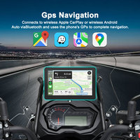 Système CarPlay pour moto 7 pouces HD avec écran tactile étanche IPX7, DVR pour moto CarPlay