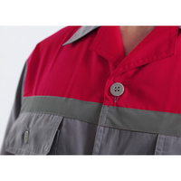 Tenue de travail unisexe d'été en CVC à manches courtes, deux pièces, pour la construction et la réparation automobile, respirante, grandes tailles, avec logo personnalisé
