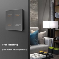Système de contrôle vocal pour hôtel Smart Home fort courant 10A 240V WiFi grande carte PC sans bordure lumière tactile WiFi Switch