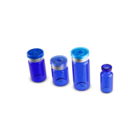 Flacon en verre bleu stérile pour injection médicale de 3 ml, 5 ml, 7 ml, 10 ml pour liquides avec bouchon amovible