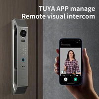 Kunci Pintar Biometrik 3D Face ID dengan Ukiran Presisi CNC, Pemantauan Panggilan Video, Interkom, Kunci Wifi Tuya, Harga Pabrik
