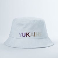 Groothandel OEM Designer Beschermende Rand Op Maat Geborduurde Canvas/Polyester/Katoenen Zonnehoed Effen Bucket Hat voor Heren en Dames