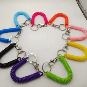 Porte-clés en corde colorée avec cordon anti-perte en plastique et fermoir en acier inoxydable pour sac, téléphone, porte-clés, forme ovale, léger - Product Image 1