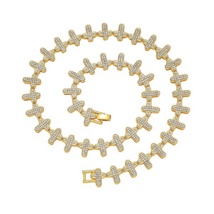 New Hot Selling Simple Design Geometric <b>Cross</b> <b>Chain</b> Necklace Hiphop Style Alloy Gold Silver Plated Men Necklace Fashion Jewelry - Product Image 6