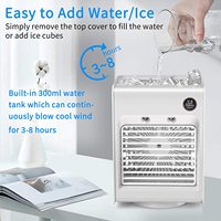 Ventilateur de refroidissement d'air miniature portable, oscillation automatique, petit refroidisseur d'eau, ventilateur rechargeable, climatiseur, ventilateur de refroidissement