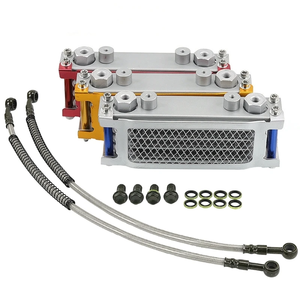 Enfriador de Aceite para Motocicleta Pitbike <span class=keywords><strong>125cc</strong></span> para <span class=keywords><strong>Honda</strong></span> Monkey Yamaha Moped Dirtbike Scooter Accesorios Enduro Motocross Radiador de Aceite - Product Image 1