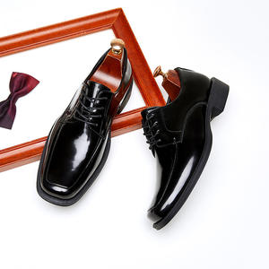 Chaussures d'affaires en cuir véritable pour hommes, souples, décontractées, habillées, style Oxford, mocassins plats à lacets, chaussures de travail britanniques - Product Image 3