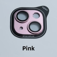 Film de protection pour objectif d'appareil photo pour iPhone 14/15 Pro Max/16/16 Plus, anneau de protection en métal givré, autocollant en verre trempé, HD anti-rayures