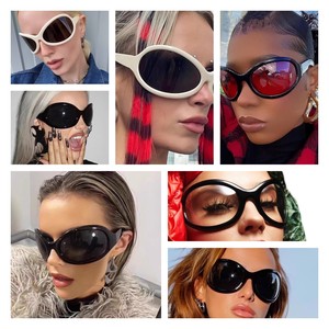 แว่นกันแดดทรงวงรีแฟชั่นใหม่ปี 2026 รุ่น Unisex กรอบใหญ่ ดีไซน์ทันสมัย คุณภาพดี ป้องกันรังสียูวี 400 เหมาะสำหรับปั่นจักรยานและเล่นกีฬา - Product Image 2