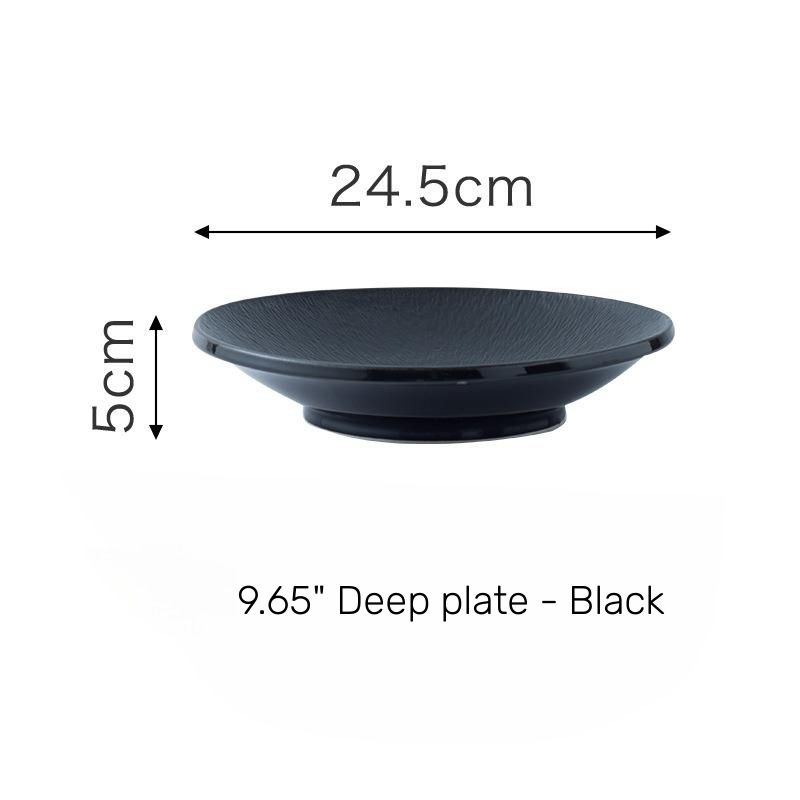 9.65" Deep plate - Black