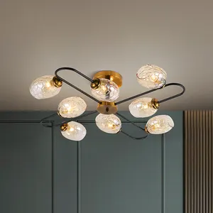 China fornecedor decoração hotel casa escritório pingente lâmpada pendurada lustre vidro moderno pingente luz