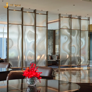 J448 Luxury Metal Art <b>Screen</b> Partition Stainless Steel Decorative Divider for Commercial Interior Project - Product Image 6