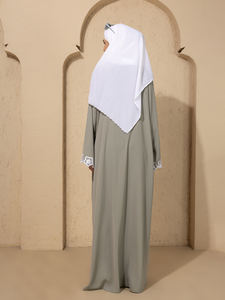 Nuevo Vestido Abaya Musulmán Informal de Poliéster con Bordado para Mujer, Kimono Eid de Manga Larga, Estilo Árabe Dubai - Product Image 3