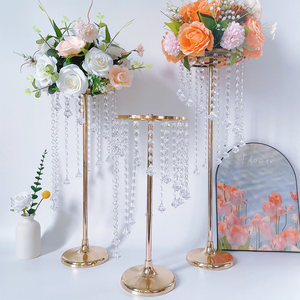 Geometric Tall Metal Stand Gold Wedding Decoration Luxury Wedding Centerpieces Decor Column Table Party Use <strong>Flower</strong> <strong>Vases</strong> - Product Image 3