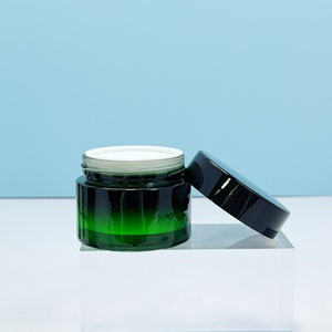 30g 50g Glass Cream Jar Wholesale Red Cosmetic Glass Cream Jar with Plastic Cap for Skin <b>Care</b> <b>Packaging</b> for Beauty Products - Product Image 4