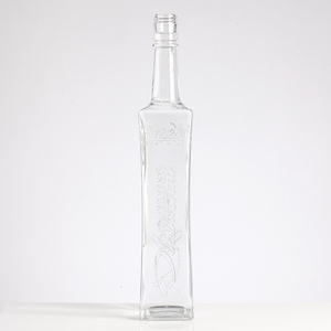Venta caliente 500ml precio muy barato exquisito grabar botella de vino de vidrio con tapa de rosca - Product Image 2