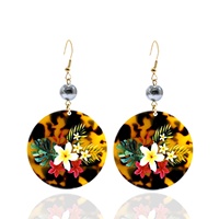Pendientes de Resina Plástica de Alta Calidad con Diseño de Concha de Tortuga, Modernos y a la Moda para Mujer