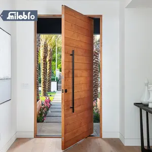 Smile bro venda estilo italiano porta de madeira, design moderno, porta de madeira sólida, porta de entrada simples