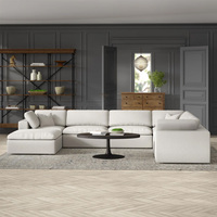 Ensemble de canapé italien doux nuage housses lavables pour salon canapé sectionnel 6 places en forme de L ensemble de canapés modulaires pour salon