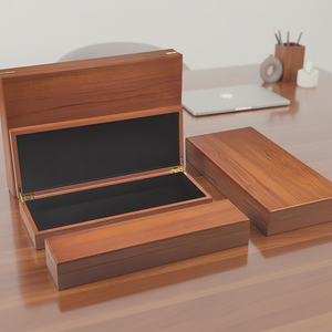 Boîte à couteaux rectangulaire en <span class=keywords><strong>bois</strong></span> naturel, artisanale, <span class=keywords><strong>de</strong></span> luxe, personnalisable avec logo gravé, vente en gros - Product Image 2