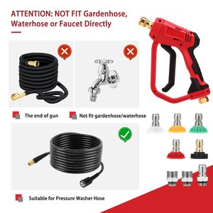 Sulai <b>Machinery</b> High Pressure Water Gun 4000Psi Adjustable Pressure For <b>Car</b> Wash And Landscaping - Product Image 5