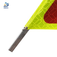 Panneau d'avertissement de trépied réfléchissant portable Version fluorescente du panneau de signalisation norvégien