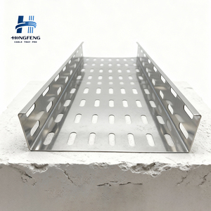 Banda portacables perforada con recubrimiento en polvo resistente a la corrosión y a altas temperaturas, para disipación de calor, duradera para plantas industriales - Product Image 1