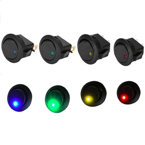 Interruptor Basculante Redondo Mini KCD1 de 12V con Iluminación LED, Interruptor de Encendido/Apagado - Product Image 1