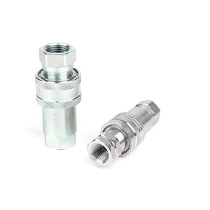 Raccord rapide hydraulique à face plate conforme à la norme ISO16028, anti-fuite, pour système hydraulique d'excavatrice et de tracteur - Product Image 4