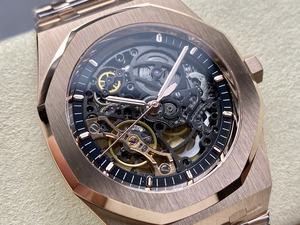 Reloj Mecánico de Buceo de Lujo, Super Calidad, Resistente al Agua, 41mm, Fábrica THB, Movimiento 3132, 15-412, Oro Amarillo, Esqueleto - Product Image 2