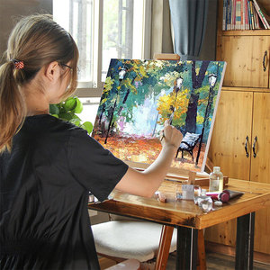 Small Tabletop Wooden H-Frame Studio <strong>Easel</strong> Adjustable Beechwood <strong>Art</strong> Stand Small Table <strong>Easel</strong> HJ-4D - Product Image 5