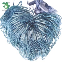 AGROK Filet maillant personnalisé à 3 couches avec corde flottante noire et corde d'évier tressée en PE Corde à âme en acier Filet de pêche en nylon monofilament