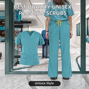 Conjunto de Uniformes Médicos Unisex con Cuello en V y Manga Corta para Hospital y Enfermería, Servicio OEM - Product Image 2