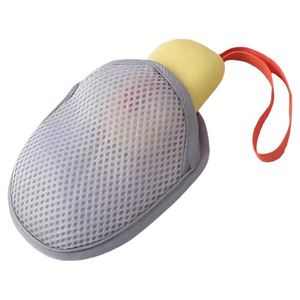 Double Sided Soap Bag Foaming Net Bath Sponge Body Scrubber Face Wash Mesh Bag With Handle For Clean Skin - Product Image 3
