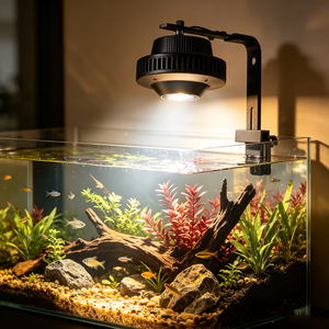 Lámpara <span class=keywords><strong>LED</strong></span> Clásica UFO de 18W 28W para <span class=keywords><strong>Acuario</strong></span>, <span class=keywords><strong>Foco</strong></span> para Pecera de Biotafo de Sudamérica con Ventilador Silencioso y Brazo Ajustable - Product Image 5
