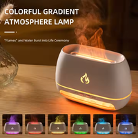 Vente en gros d'humidificateur d'air d'huile essentielle de lumière de flamme colorée Diffuseur d'arôme de flamme de diffuseur d'huile essentielle avec le sel rose