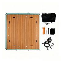 Grande plateforme flottante gonflable multi-personnes, radeau de pêche, chaise longue, tapis magique pour lac, mer, piscine