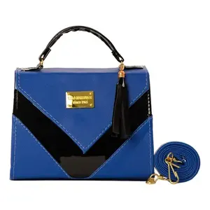 Bolso Bandolera Azul Rey para Mujer, Diseño Geométrico con Borlas, Estilo Ejecutivo, Marca Fana Preciosa Mariola - Product Image 1