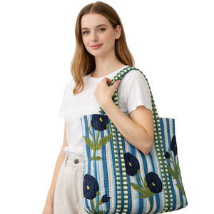 Women <b>Nurse</b> <b>Bag</b> Quilted Cotton Solid Color Portable Tote <b>Bag</b> with Open Closure Hand-painted Custom Printed Medical Utility Logo - Product Image 1