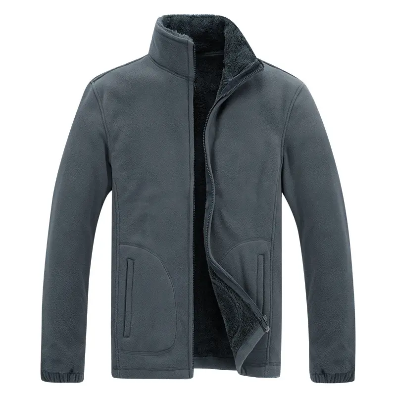 High Quality Men's Microfleece Polar fleece Jacket  Custom Full Zip Up Light Winter Thick Warm Jacket