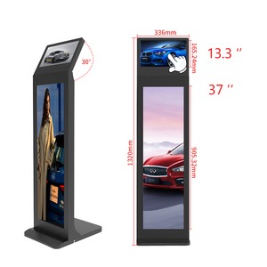 Soporte de Piso para Pantalla Dual de 13.3+37 Pulgadas, Pantalla LCD Android para Publicidad en Interiores, Señalización Digital Horizontal y Vertical - Product Image 6