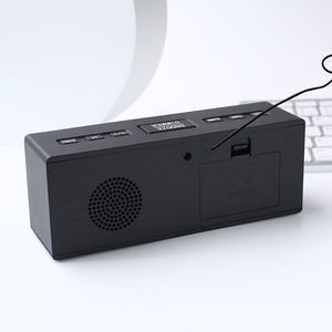 Radio FM numérique de bureau avec horloge LED, volume réglable sur 15 niveaux, variateur de luminosité, double alarme, miroir pour la décoration de la maison, adultes - Product Image 2