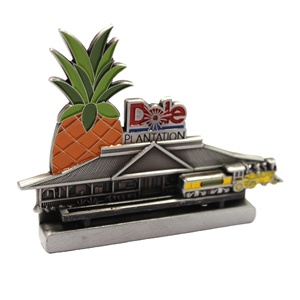 Conçu sur mesure 3D Rétro Train Bâtiment Réfrigérateur Aimants Mobile En Alliage De Zinc Souvenir USA Hawaii Magnétique Métal Autocollant Forme - Product Image 2