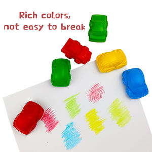 トップ中国サプライヤーかわいいマルチカラー形状6ピースプラスチック3D車パズルクレヨン子供向けアートスクール描画パーティーの好意 - Product Image 5