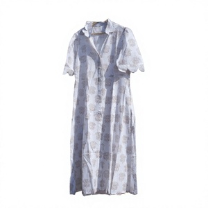 NOUVELLE Robe d'été confortable à imprimé floral léopard, taille personnalisée, en coton, grande taille, robe décontractée pour tous les jours, lavable - Product Image 1