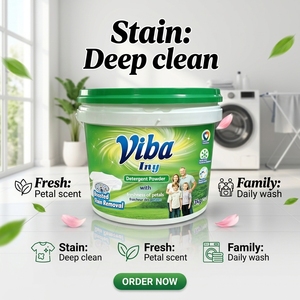 Detergente en Polvo para Ropa <span class=keywords><strong>Viba</strong></span> Ecológico de Alta Calidad con Aroma Floral Natural, 3 kg, Espuma Abundante, Venta al por Mayor Directa de Fábrica en Ghana - Product Image 1