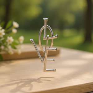 Orecchini pendenti con lettera d'amore, placcati in argento, in lega di zinco, unisex, romantici, gioielli alla moda, idea regalo - Product Image 2